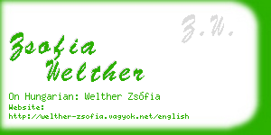 zsofia welther business card