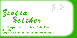 zsofia welther business card